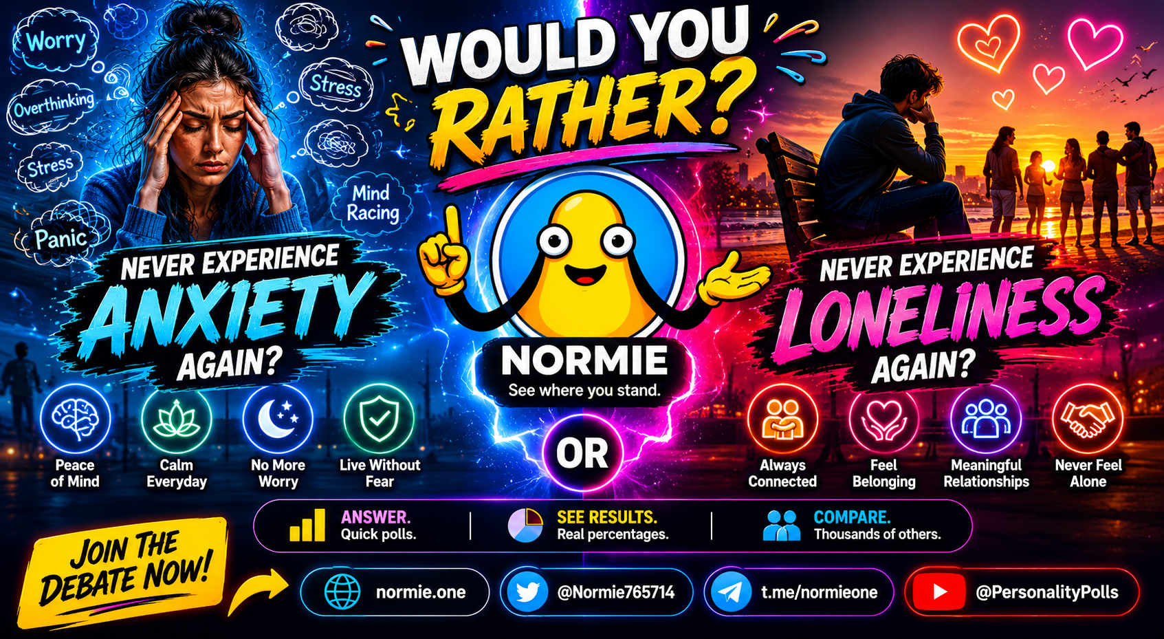 Would You Rather: Never Experience Anxiety Again… or Never Experience Loneliness Again?