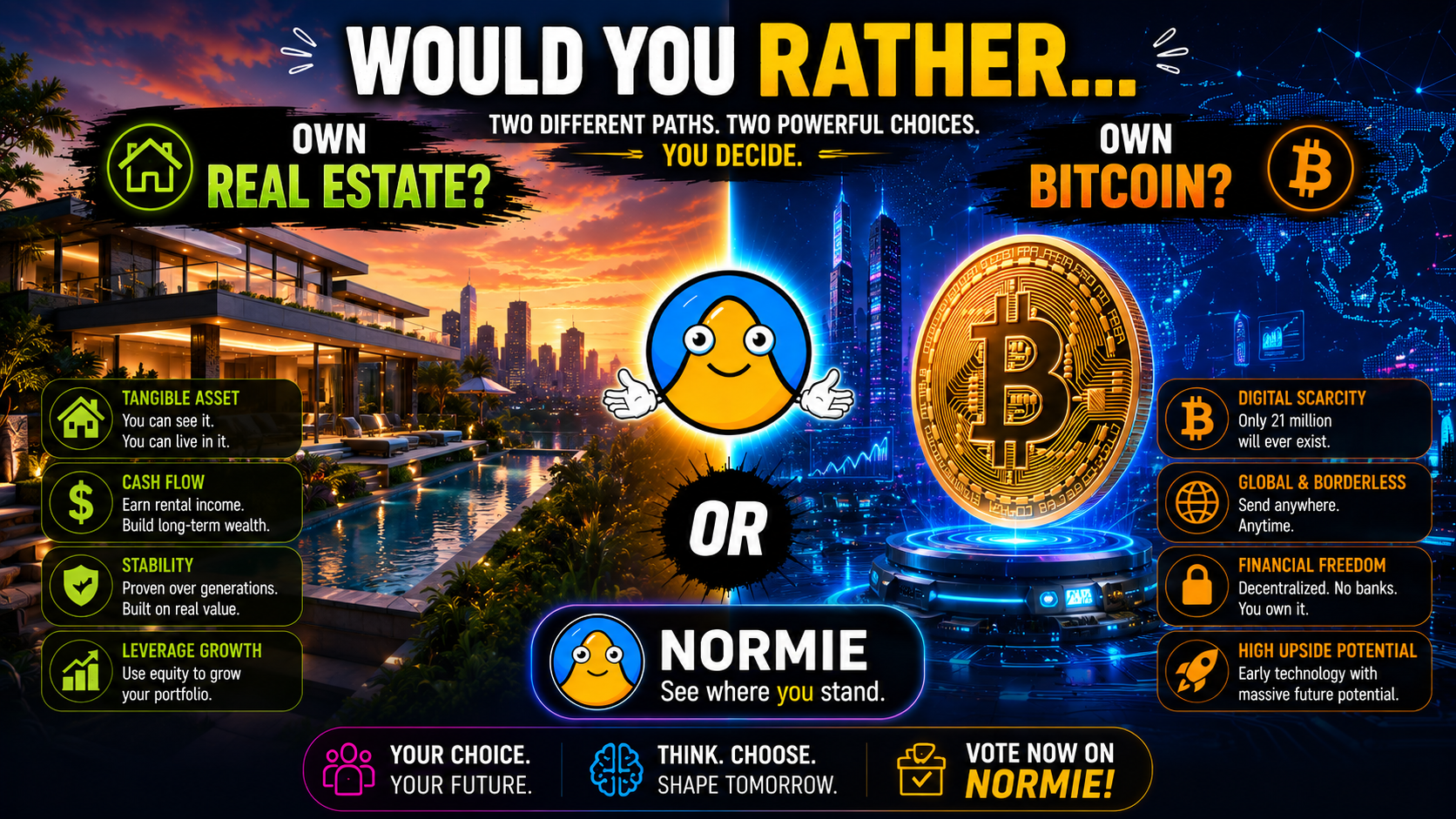 Would You Rather… Own Real Estate… OR Bitcoin?