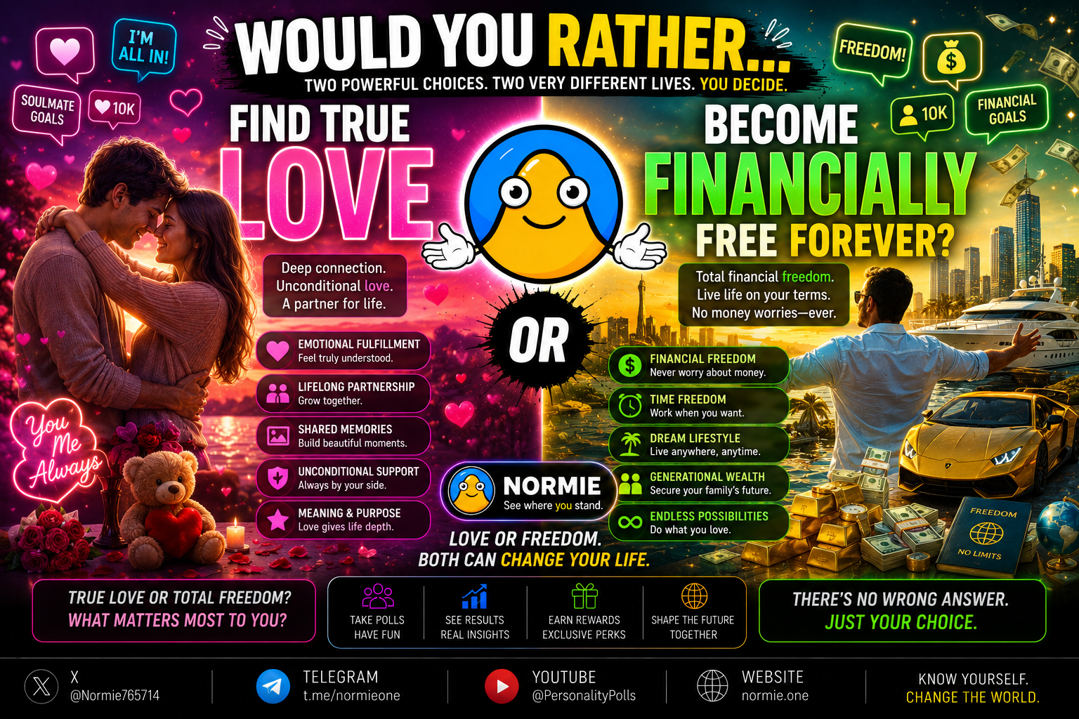 Would You Rather… Find True Love… OR Be Financially Free Forever?